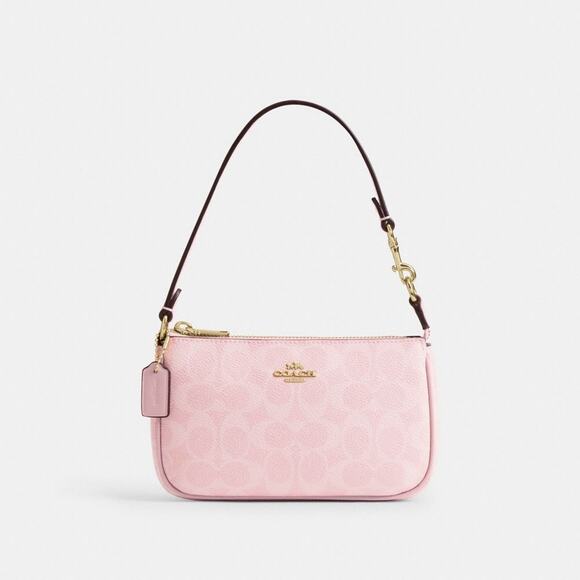 Coach CW426 Nolita 19 Powder Pink Signature Shoulder Bag - NWT - Picture 1 of 10